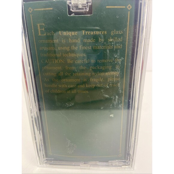 Unique Treasures Hand Made Hanging Christmas Santa Glass Ornament In Case - Picture 3 of 7